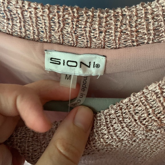 pink cable knit sweater - Picture 3 of 4